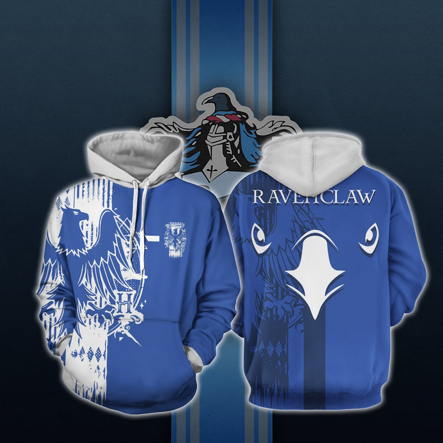 Quidditch Ravenclaw Harry Potter Unisex 3D T-shirt Hoodie S 