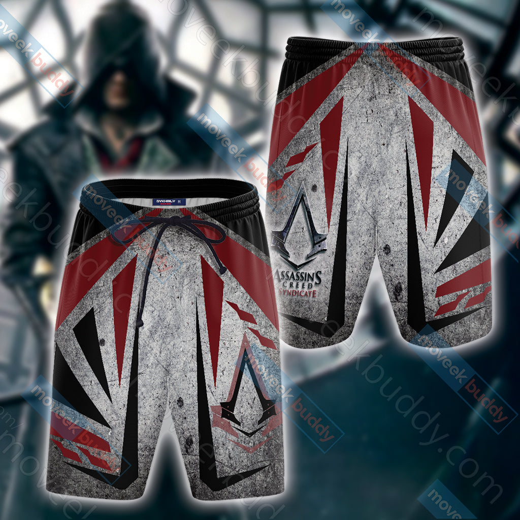 Assassin's Creed Syndicate Unisex 3D T-shirt Beach Shorts S