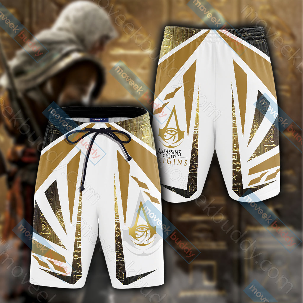 Assassin's Creed Origins Unisex 3D T-shirt Beach Shorts S