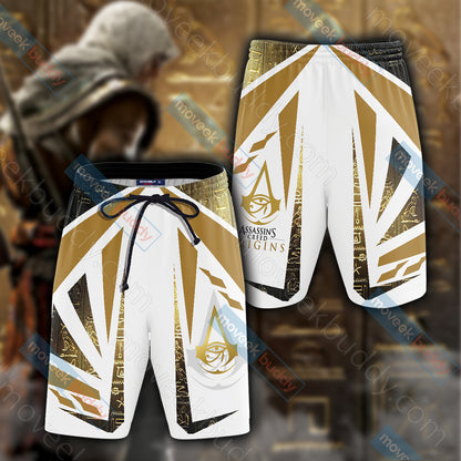 Assassin's Creed Origins Unisex 3D T-shirt Beach Shorts S