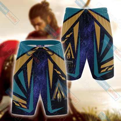 Assassin's Creed Odyssey Unisex 3D T-shirt Beach Shorts S