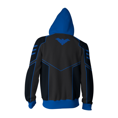 Nightwing Cosplay Zip Up Hoodie Jacket   