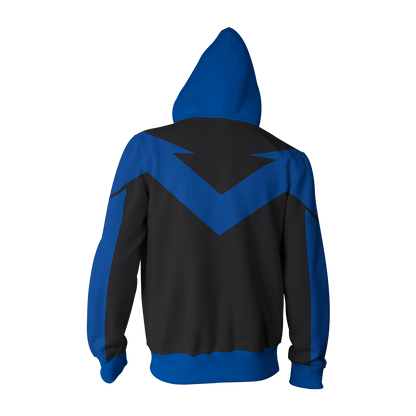 Nightwing Cosplay Zip Up Hoodie Jacket   
