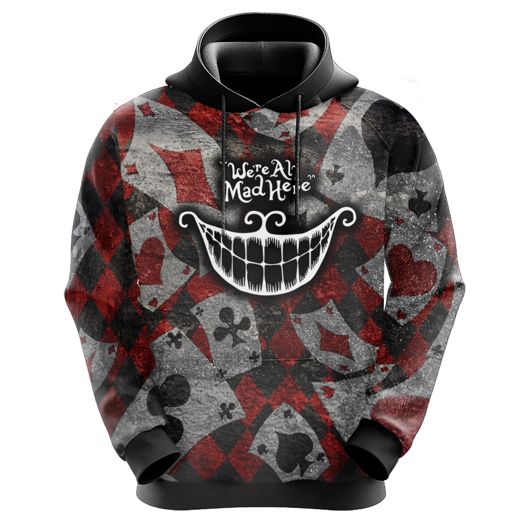 Alice In The Wonderland - We're All Mad Here Unisex 3D T-shirt   