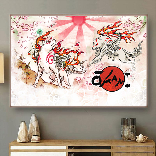 Okami Video Game Canvas & Poster Poster 18" x 12" 
