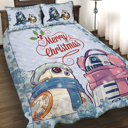 Star war blips x Chirstmas 3D Quilt Set Twin (150x180CM)  