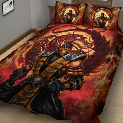 Mortal Kombat Scorpio 3D Quilt Set Quilt Set Twin (150x180CM) 
