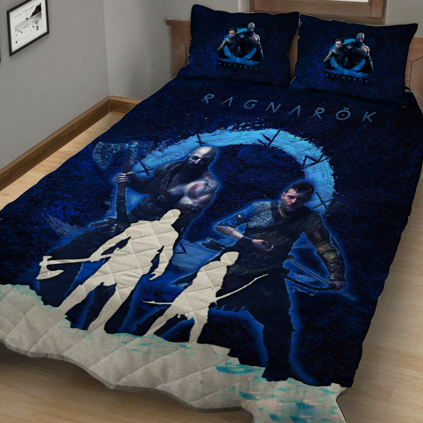 God of War Ragnarok Video Game Quilt Blanket Quilt Set   