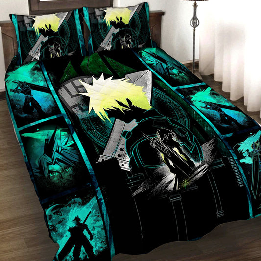 Final Fantasy Cloud Strife 3D Quilt Set Quilt Set Twin (150x180CM) 