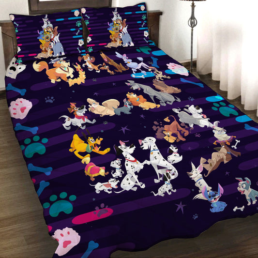 Disney Characters - Dogs 3D Quilt Set Twin (150x180CM)  