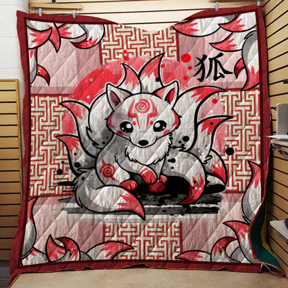 Ninetail Fox Spirit 3D Quilt Set Single Quilt Twin (150x180CM) 