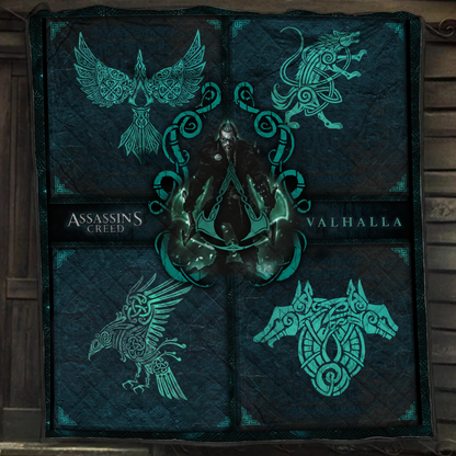 Assassin's Creed Valhalla 3D Quilt Bed Set Single Quilt Twin (150x180CM) 