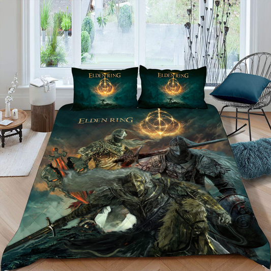 Elden Ring Video Game Quilt Blanket Quilt Set Quilt Set Twin (150x180CM) 