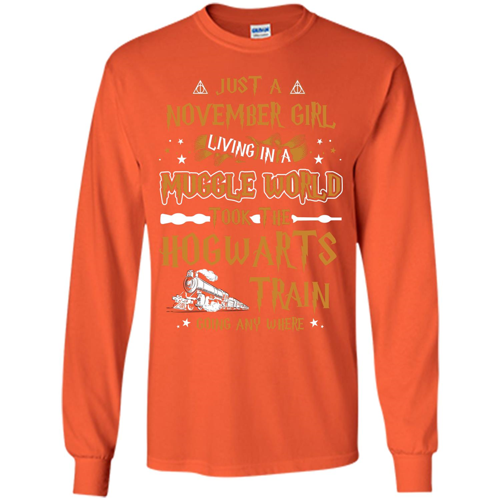 Harry Potter T-shirt Just A November Girl Living In A Muggle World   