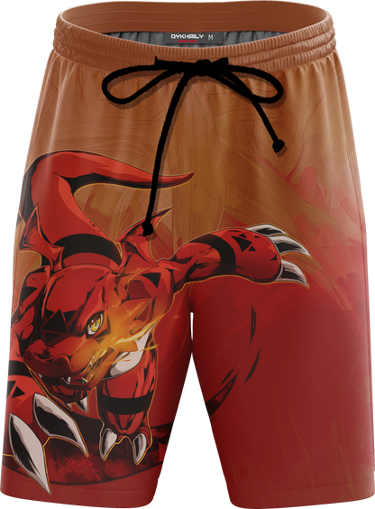 Digimon Guilmon Unisex 3D Beach Shorts   
