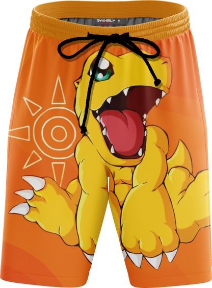 Digimon Agumon Unisex Beach Shorts   