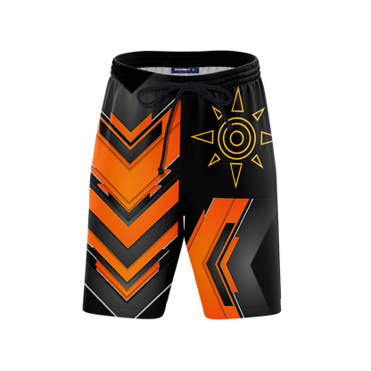 Digimon The Crest Of Courage New Look 3D Beach Shorts   