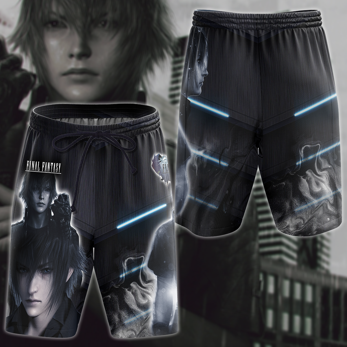 Final Fantasy XV Video Game 3D All Over Print T-shirt Tank Top Zip Hoodie Pullover Hoodie Hawaiian Shirt Beach Shorts Jogger Beach Shorts S 