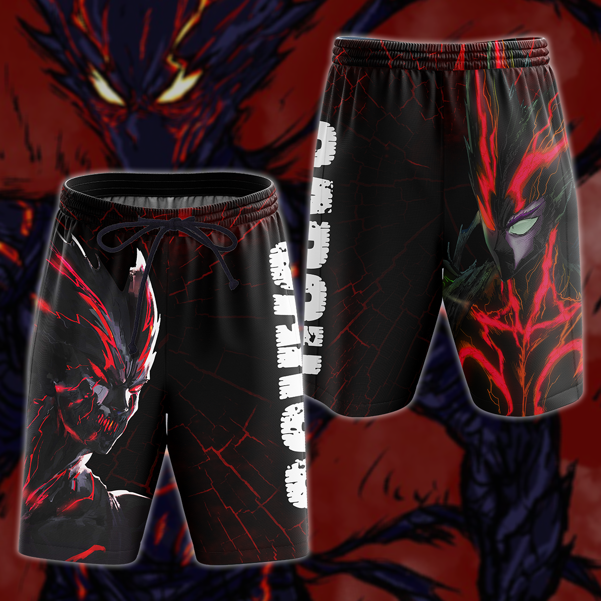 One Punch Man Garou Monster Form 3D All Over Print T-shirt Tank Top Zip Hoodie Pullover Hoodie Hawaiian Shirt Beach Shorts Jogger Beach Shorts S 