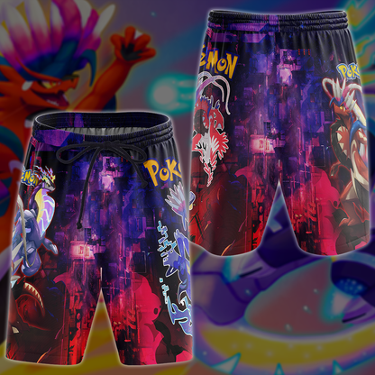 Pokemon Scarlet Violet Video Game 3D All Over Print T-shirt Tank Top Zip Hoodie Pullover Hoodie Hawaiian Shirt Beach Shorts Jogger Beach Shorts S 