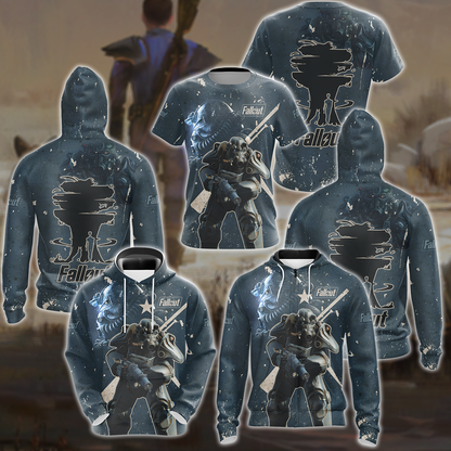 Fallout 4 Video Game 3D All Over Printed T-shirt Tank Top Zip Hoodie Pullover Hoodie Hawaiian Shirt Beach Shorts Jogger   