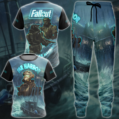 Fallout 4: Far Harbour Video Game 3D All Over Printed T-shirt Tank Top Zip Hoodie Pullover Hoodie Hawaiian Shirt Beach Shorts Jogger   