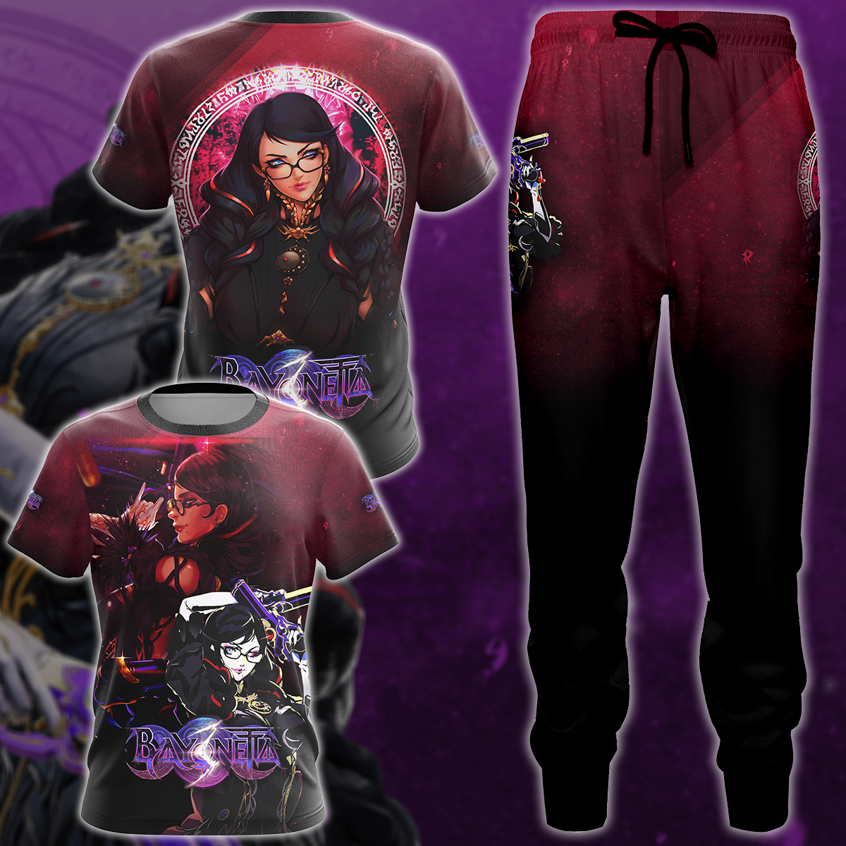 Bayonetta Video Game 3D All Over Print T-shirt Tank Top Zip Hoodie Pullover Hoodie Hawaiian Shirt Beach Shorts Jogger   