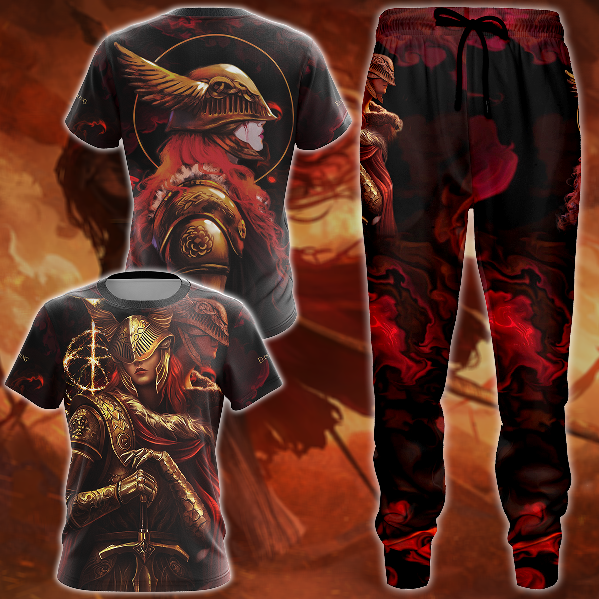 Elden Ring Malenia Blade of Miquella Video Game 3D All Over Print T-shirt Tank Top Zip Hoodie Pullover Hoodie Hawaiian Shirt Beach Shorts Jogger   