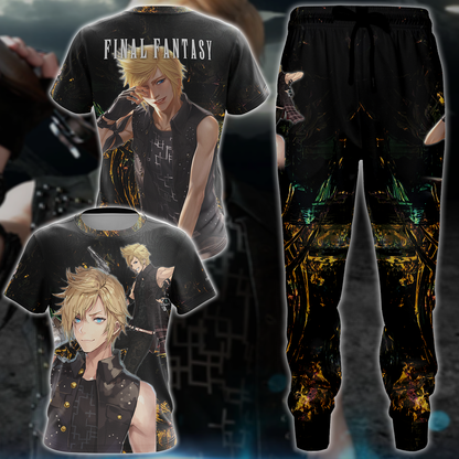 Final Fantasy XV Prompto Argentum Video Game 3D All Over Print T-shirt Tank Top Zip Hoodie Pullover Hoodie Hawaiian Shirt Beach Shorts Jogger   