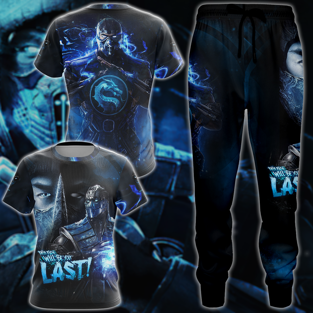 Mortal Kombat: Sub Zero Video Game 3D All Over Print T-shirt Tank Top Zip Hoodie Pullover Hoodie Hawaiian Shirt Beach Shorts Jogger   