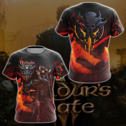 Baldur's Gate 3 Video Game All Over Printed T-shirt Tank Top Zip Hoodie Pullover Hoodie Hawaiian Shirt Beach Shorts Joggers   