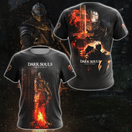 Dark Souls Remastered Video Game 3D All Over Printed T-shirt Tank Top Zip Hoodie Pullover Hoodie Hawaiian Shirt Beach Shorts Jogger T-shirt S 