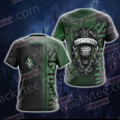 Harry Potter - Slytherin House Wacky Style New Unisex 3D T-shirt   
