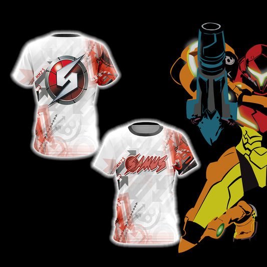 Metroid - Samus Version Logo Unisex 3D T-shirt   
