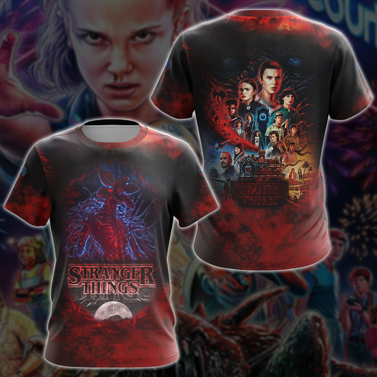 Stranger Things TV Series 3D All Over Print T-shirt Tank Top Zip Hoodie Pullover Hoodie Hawaiian Shirt Beach Shorts Jogger T-shirt S 