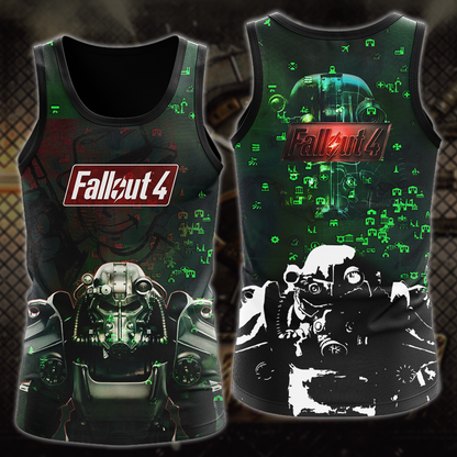 Fallout 4 Video Game 3D All Over Print T-shirt Tank Top Zip Hoodie Pullover Hoodie Hawaiian Shirt Beach Shorts Jogger Tank Top S 