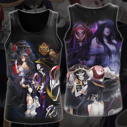 Overlord Ainz Ooal Gown and Albedo Anime Manga 3D All Over Print T-shirt Tank Top Zip Hoodie Pullover Hoodie Hawaiian Shirt Beach Shorts Jogger Tank Top S 