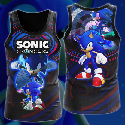 Sonic Frontier Video Game 3D All Over Printed T-shirt Tank Top Zip Hoodie Pullover Hoodie Hawaiian Shirt Beach Shorts Jogger Tank Top S 