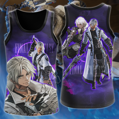 Final Fantasy XIV Thancred Video Game 3D All Over Print T-shirt Tank Top Zip Hoodie Pullover Hoodie Hawaiian Shirt Beach Shorts Jogger Tank Top S 