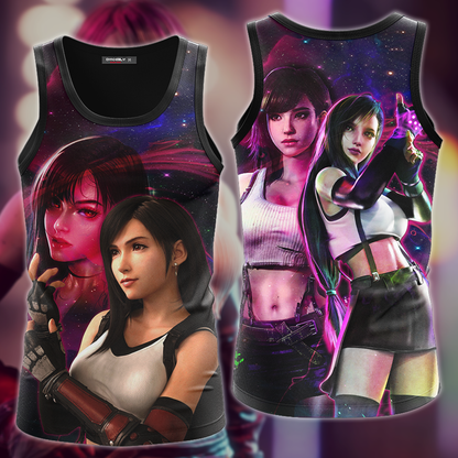 Final Fantasy VII Tifa Lockhart Video Game 3D All Over Print T-shirt Tank Top Zip Hoodie Pullover Hoodie Hawaiian Shirt Beach Shorts Jogger Tank Top S 