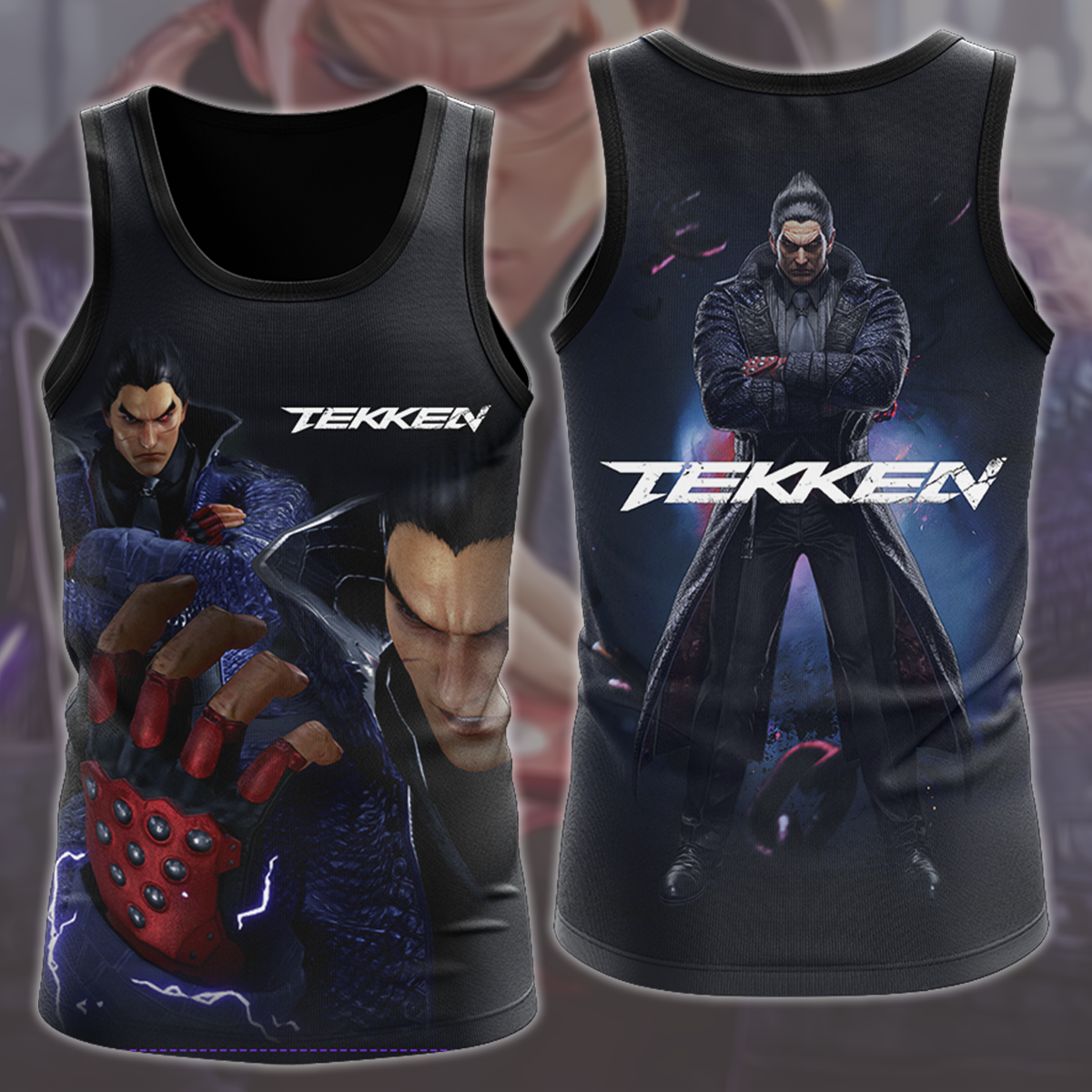 Tekken 8 Kazuya Mishima Video Game All Over Printed T-shirt Tank Top Zip Hoodie Pullover Hoodie Hawaiian Shirt Beach Shorts Joggers   