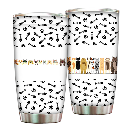 Cats And Their Backs Tumbler 20 Oz  