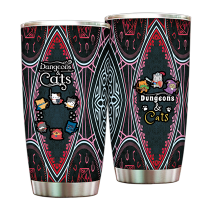 Dungeons And Cats Tumbler 20 Oz  