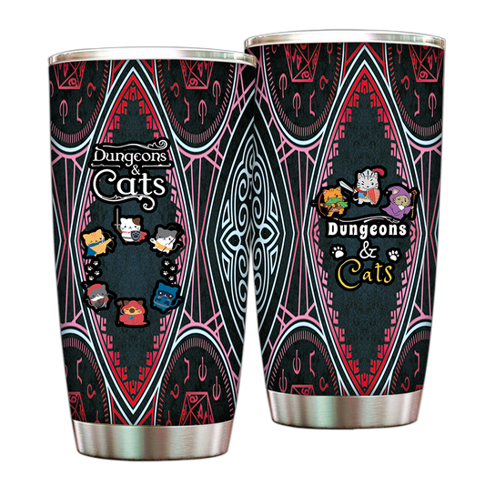 Dungeons And Cats Tumbler 20 Oz  