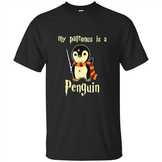 Penguin T-Shirt My Patronus Is A Penguin Hot 2017 T-Shirt Black S 