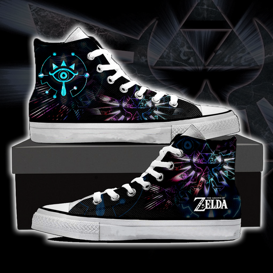 The Legend of Zelda - Breath of the Wild High Top Canvas Shoes White SIZE 29