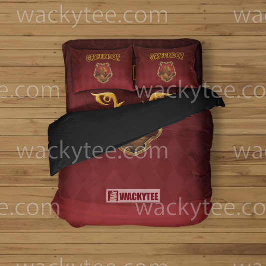 Gryffindor Let Deeds Reveal Your Heart New Bed Set Twin (3PCS)  