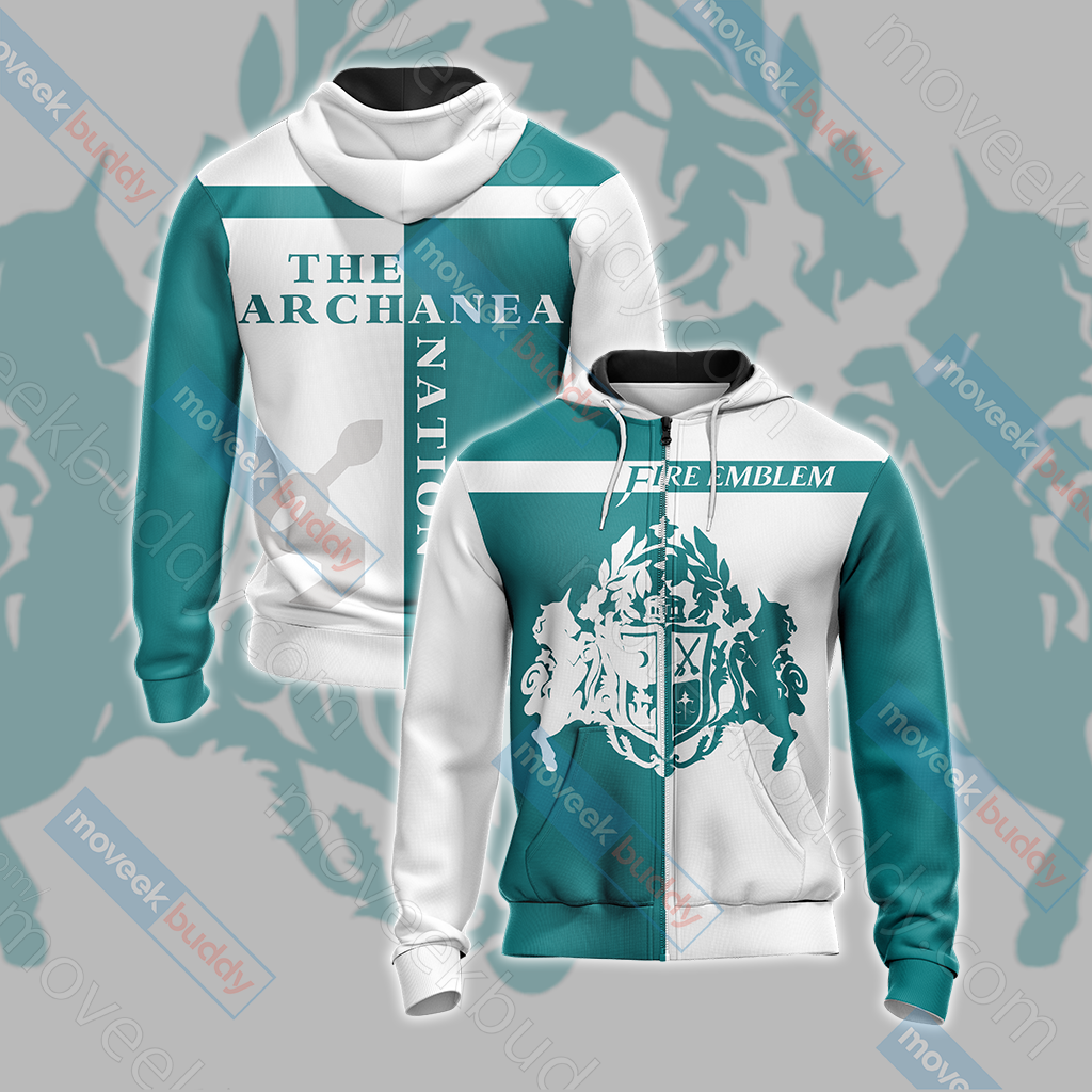 Fire Emblem - The symbol of the Archanea nation Unisex 3D T-shirt Zip Hoodie XS 