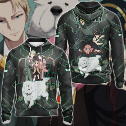 Spy x Family 3D All Over Print T-shirt Tank Top Zip Hoodie Pullover Hoodie Hawaiian Shirt Beach Shorts Jogger Zip Hoodie S 