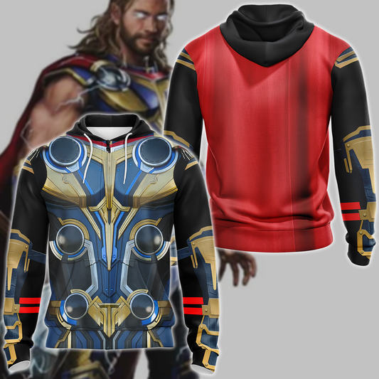 Thor Love & Thunder Cosplay 3D All Over Print T-shirt Tank Top Zip Hoodie Pullover Hoodie Hawaiian Shirt Beach Shorts Jogger T-shirt S 